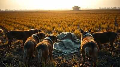 Representational AI image Woman allegedly killed by stray dogs in Kushinagar: Post mortem to confirm cause; villagers decry menace