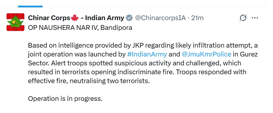 Chinar Corps post