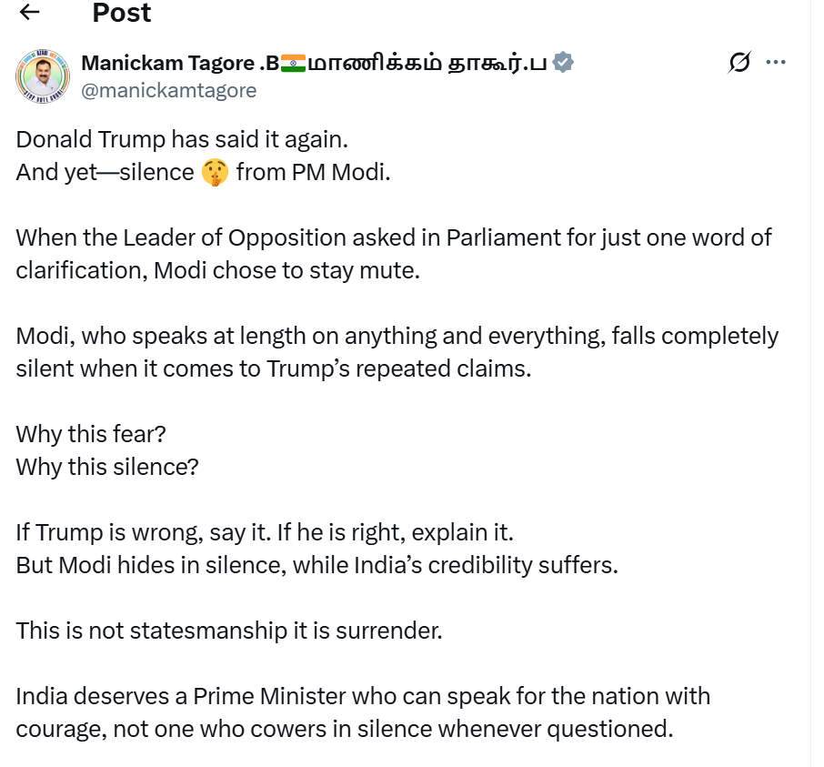 Tagore X post