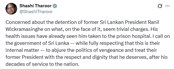 Tharoor tweet