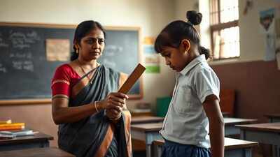 Teacher who made girl do 100 squats sacked, booked