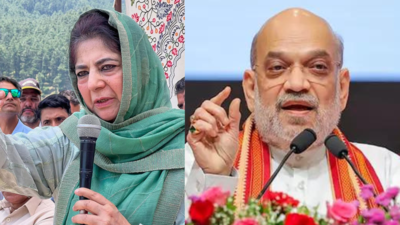 File photos Mehbooba Mufti writes to Amit Shah with plea for clemency to jailed Yasin Malik