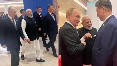 PM Modi with Vladimir Putin and Xi Jinping. 'Always a delight': Russia-India-China troika on display; PM Modi, Putin, Xi share warm moments at SCO Summit