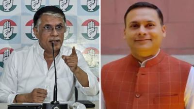 Pawan Khera and Amit Malviya (R) 'No coincidence': Amit Malviya targets Pawan Khera's wife over 2 voter IDs; drags in Sonia's 1980 entry