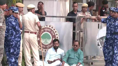 Bihar elections: Cops remove JD(U) MLA Gopal Mandal from outside Nitish Kumar's house - watch