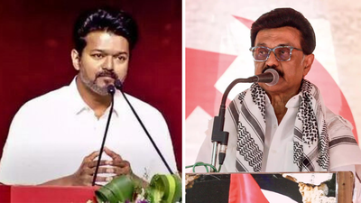 Vijay and MK Stalin (File photo) 'Vijay was 7 hours late': CM Stalin blames TVK chief for congestion that led to Karur stampede; accuses organisers of mismanagement
