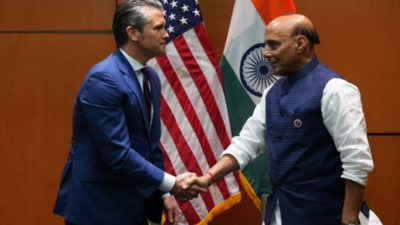 'New chapter': Rajnath Singh meets US secretary of War Pete Hegseth ; signs 10 yr defence framework