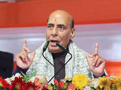 Defence minister Rajnath Singh (File photo) 'Highly-educated people ... ': Rajnath Singh flags 'white-collar terrorism'; cites Delhi bomb blast
