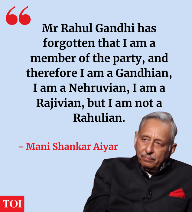 Aiyar says he is not a 'Rahulian'.