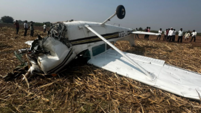 Red Bird trainer aircraft 'runs out of fuel' & lands in field; both onboard safe