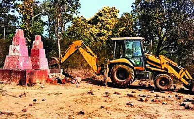 In its war against Reds, CRPF is now wiping out Maoist 'memorials'