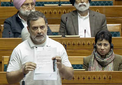 New Delhi, Feb 03 (ANI): Lok Sabha LoP Rahul Gandhi speaks in Lok Sabha during the ongoing Budget Session, in New Delhi on Tuesday. (Sansad TV/ANI Video Grab) 'Blot on our democracy': Rahul Gandhi writes to Speaker Om Birla; says 'deliberate attempt' to stop him from speaking in House