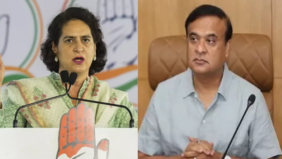 Congress leader Priyanka Gandhi, left, and Assam CM Himanta Biswa Sarma 'Talk about youth and women of Assam': Priyanka Gandhi slams CM Himanta Sarma over remarks on Gaurav Gagoi's family