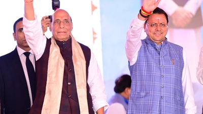 'He should be called Dhurandhar Dhami': Defence minister Rajnath Singh on 4 years of Uttarakhand govt