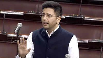 Evil eye emoji: Raghav Chadha's cryptic tweet after being sidelined by AAP, posts video of issues raised by him in Rajya Sabha