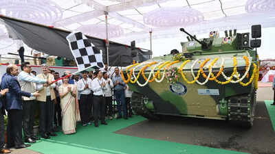 DRDO armoured vehicle DRDO unveils advanced armoured vehicles for combat support and deployment in Ladakh, deserts, riverine areas