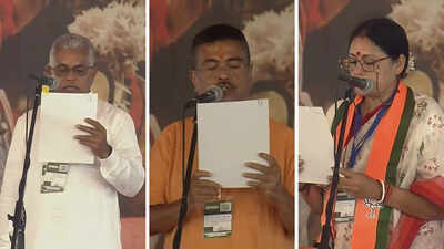 BJP Ends 15-Year TMC Rule In Bengal As Suvendu Adhikari Takes Oath As Chief Minister BJP Ends 15-Year TMC Rule In Bengal As Suvendu Adhikari Takes Oath As Chief Minister