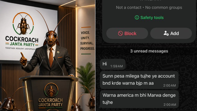 Viral Cockroach Janta Party Overtakes Congress And BJP In Instagram Followers Race | Watch Viral Cockroach Janta Party Overtakes Congress And BJP In Instagram Followers Race | Watch