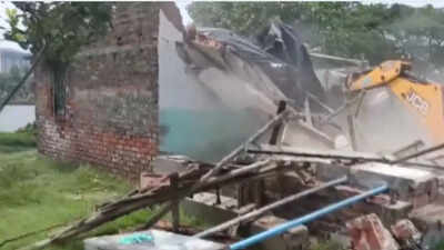 (Photo credit: PTI) Watch: Bulldozers raze alleged illegal TMC-linked structures in West Bengal