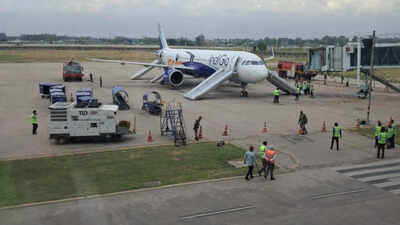 Battery fire: IndiGo Hyderabad -Chandigarh flight passengers evacuated by slides at destination; all safe