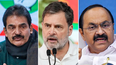 <p>KC Venugopal, Rahul Gandhi and VD Satheesan (R)</p> VD Satheesan pips KC Venugopal to Kerala CM post: Does it signal power shift within Congress?