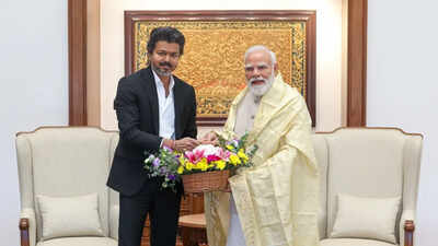 Tamil Nadu CM Vijay meets PM Modi Nirmala Sitharaman in his first official visit to Delhi