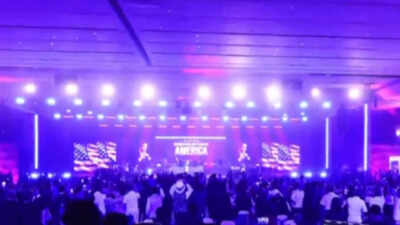 'I love Prime Minister Modi': Trump makes surprise live call during US embassy event in Delhi - video