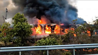 <p>Fire in Rajdhani</p> Fire in Rajdhani Express: High-level probe ordered, railway traffic disrupted — top developments