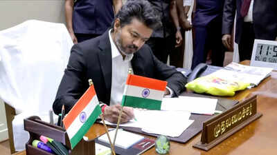 From going off script to appointing ex-DMK MLA as pro-tem Speaker: Vijay’s eventful first day as Tamil Nadu CM