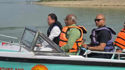 Photo credit: ANI CM Dhami inspects arrangements for International Kayaking and Canoeing C'ship in Udham Singh Nagar