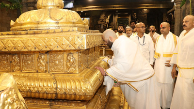 Anant Ambani offers hair at Tirumala, participates in Suprabhata Seva