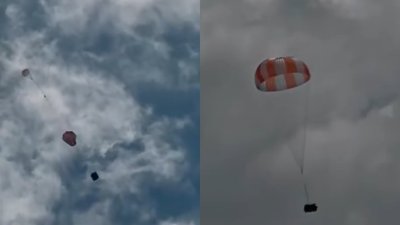 ISRO carries out successful Gaganyaan main parachute test Isro successfully conducts key test on main parachutes for Gaganyaan crew module