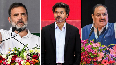 Rahul Gandhi, Vijay (C), Jagat Prakash Nadda (R) (File photos) From Rahul Gandhi to Vijay to Nadda: CJP invites leaders across party lines to back NEET protesters