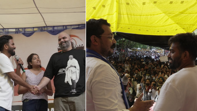 Kunal Kamra, Chandrashekhar Azad join CJP protest on day 25 'Jam-packed' with cockroaches: Kunal Kamra, Chandrashekhar Azad join CJP protest on day 25