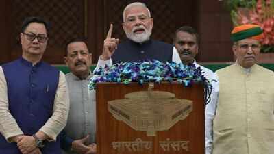 Prime Minister Narendra Modi addresses the media ahead of the start of the Monsoon Session of Parliament in New Delhi on Monday. (AP image) Youth full of aspirations, want country to move forward: PM Modi