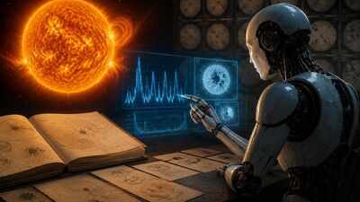 AI reads a century of Sun sketches to uncover hidden patterns in solar activity