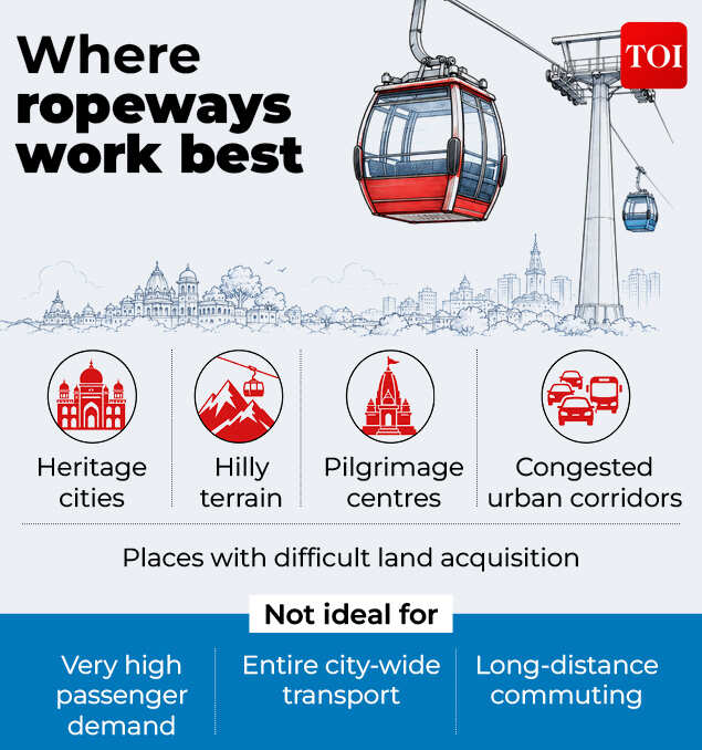 Best conditions for ropeways