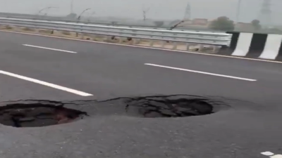 A viral video showed two large potholes on the Delhi-Dehradun Expressway. Delhi-Dehradun Expressway: NHAI cracks down on project head, contractor & authority engineer