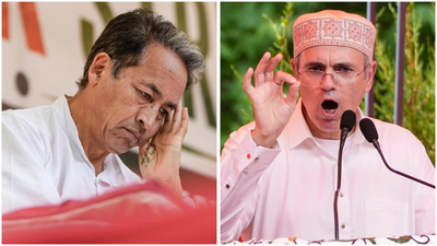 File photo: Sonam Wangchuk (left) and J&K CM Omar Abdullah Sonam Wangchuk refuses to end fast, CM Omar Abdullah targets Centre over Ladakh-J&K ‘double standards’