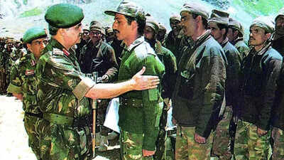 Gen V P Malik meeting frontline troops in Kargil in 1999. Kargil lessons shaped Operation Sindoor: Former army chief General VP Malik