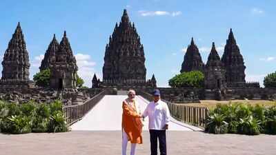 PM Modi offers prayers at Indonesia's 1,000-year-old Prambanan Temple - Watch