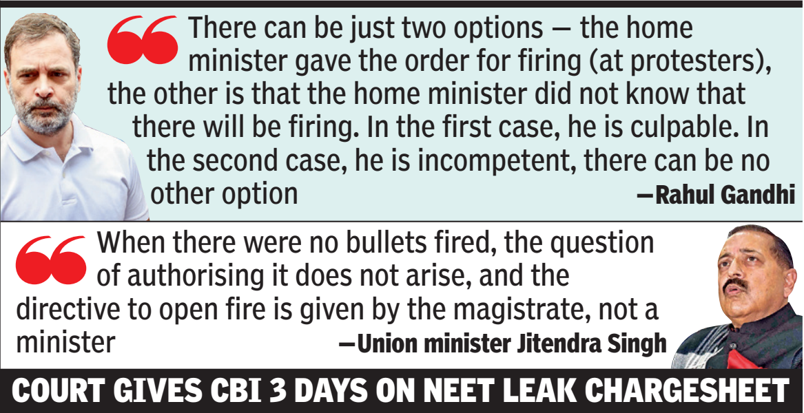 NEET protest row