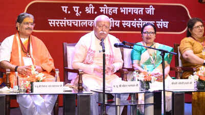 RSS chief Mohan Bhagwat addresses valedictory session of a two-day national meeting on 'Contemporary Motherhood' organised by Vishwa Mangalya Sabha. Creation and nurturing of society impossible without motherhood: RSS chief Mohan Bhagwat