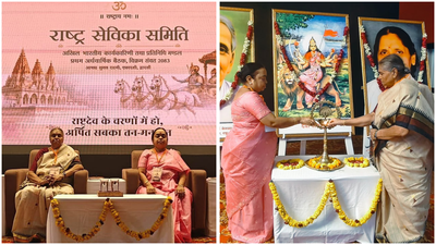 The meeting commenced with the lighting of a ceremonial lamp, followed by tributes to the organisation's former office-bearers RSS women's wing kicks off three-day national meet in Haryana