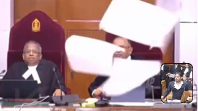High drama in SC as petitioner uses cuss words for CJI, throws papers (Image credit: X) 'I order you to order ...' : High drama in SC as petitioner uses cuss words for CJI, throws papers