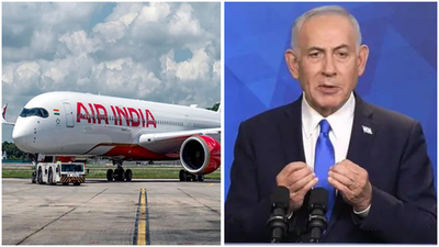 File photo: Air India aeroplane and Israeli PM Benjamin Netanyahu Evening news wrap: Air India turbulence-hit flight captain’s dope test returns 'not negative'; Israel rejects US Gaza proposal & more