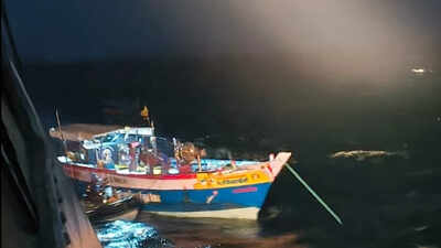 INS Kalpeni sailed from Kochi on Saturday night to join the search operation and anchored one nautical mile off Neendakara on Sunday morning (Representative image) Search ops involving Indian Navy for 3 missing fishermen continue in Kerala: Official