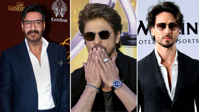 Ajay Devgn, Shah Rukh Khan and Tiger Shroff (R) File photo Shah Rukh Khan, Ajay Devgn, Tiger Shroff get FDA notice over Vimal ad