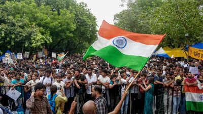 Student protest in Jantar Mantar ( File Image) 'Will form high-powered panel': SC on Delhi Police 'excesses' against student protesters
