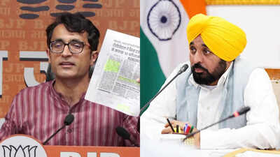 BJP accuses Kejriwal, Mann, his wife of running a 'syndicate' to settle rape cases in Punjab. (Pradeep Bhandari, Bhagwant Mann) ‘Rs 5 crore to settle rape cases’: BJP accuses Mann, wife and Kejriwal of running ‘syndicate’